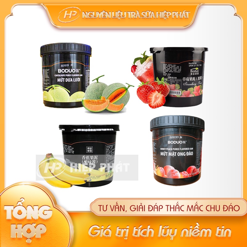- Mứt sốt trái cây BODUO - 1.3Kg - Nguyên liệu pha chế trà sữa HIỆP PHÁT