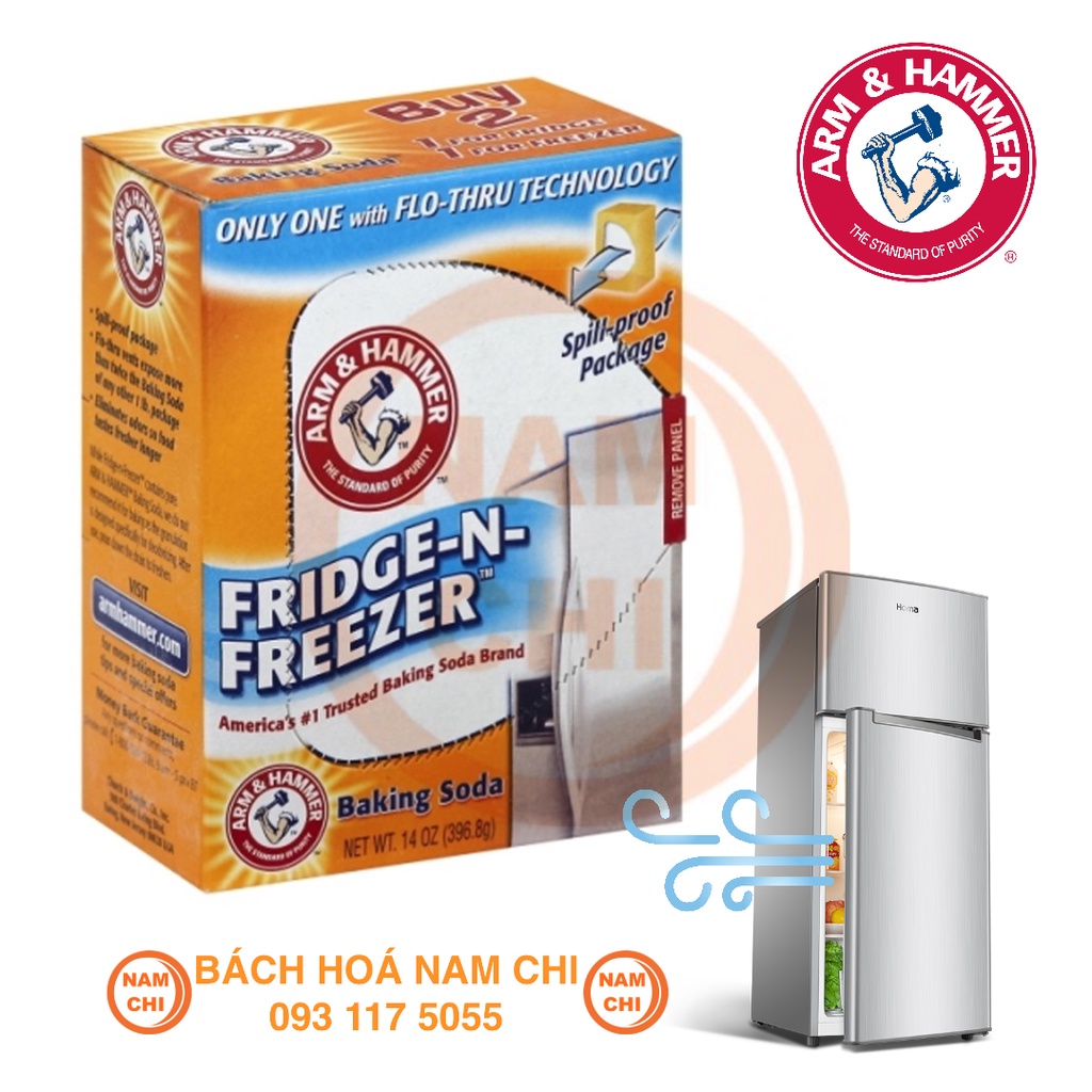 [HỘP 397G] Bột Khử Mùi Tủ Lạnh Arm &amp; Hammer Baking Soda Mỹ 397g - USA