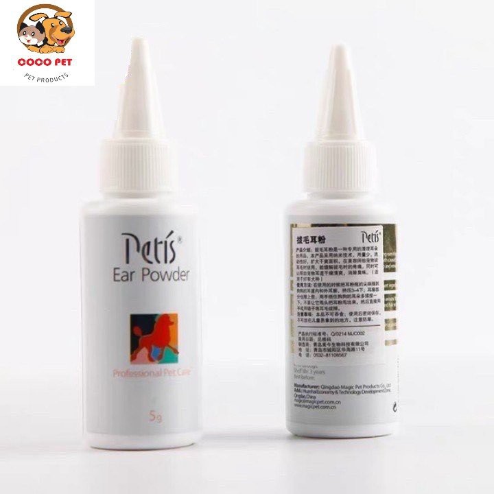 Bột Nhổ Lông Tai Cho Chó Mèo Petis Ear Powder 5g