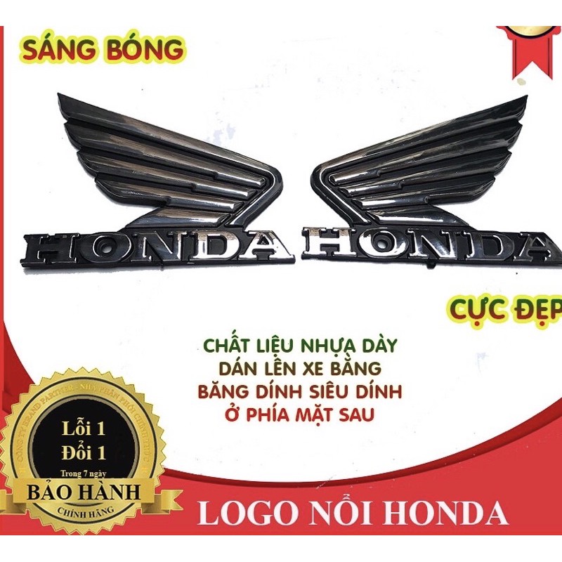 Logo nổi cánh chim cánh én mạ xi cứng cực đẹp