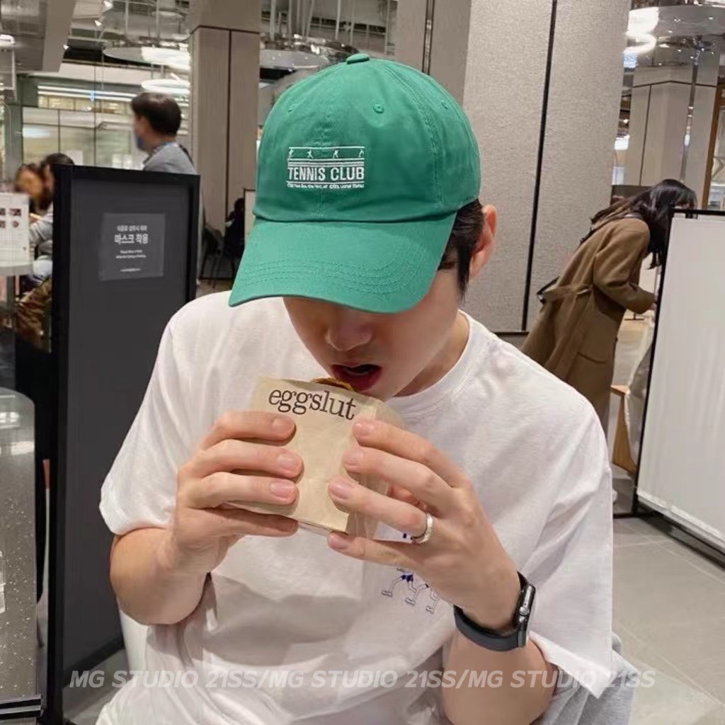 Mũ Lưỡi Trai MG STUDIO Thêu Chữ TENNIS CLUB 4 Màu Tùy Chọn Thời Trang