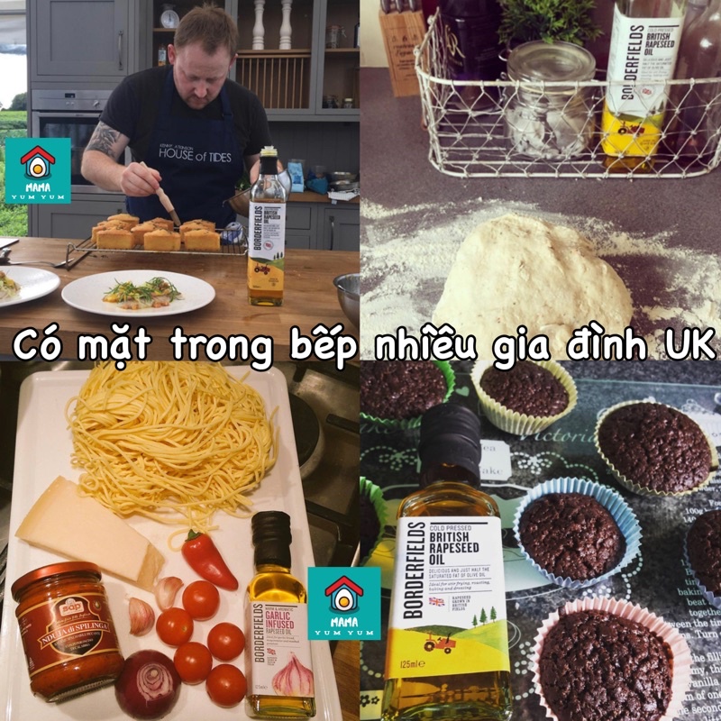 Date 9,11/2022 Dầu hạt cải ép lạnh thượng hạng Borderfields UK điểm khói cao cho bé ăn dặm