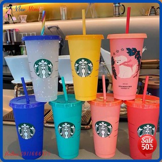 ( GIÁ HỦY DIỆT ) LY STARBUCK ĐỔI MÀU THEO NHIỆT ĐỘ SIZE LỚN 710ML