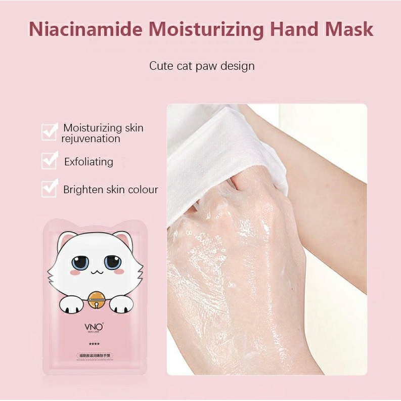 PVN42261 Mặt Nạ Ủ Tay Phối Hoạ Tiết Chân Mèo Giúp Dưỡng Ẩm Và Làm Trắng Da Tẩy Tế Bào Da Chết Bảo Vệ Da Chống Lão Hóa