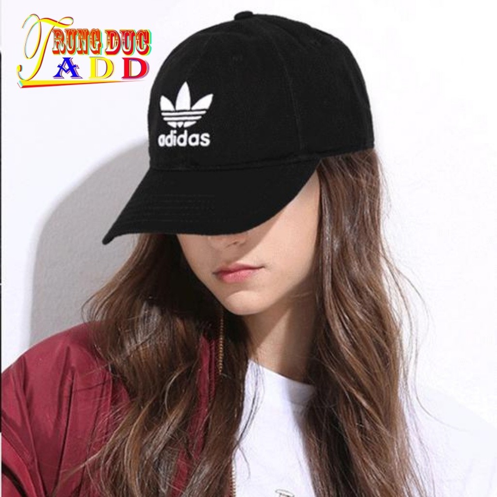 Mũ Lưỡi Trai Adidas Đen Logo 3 Lá Truyền Thống Chất Cực Đẹp Fom Cứng Cáp Full Tag Code Trungducadidas