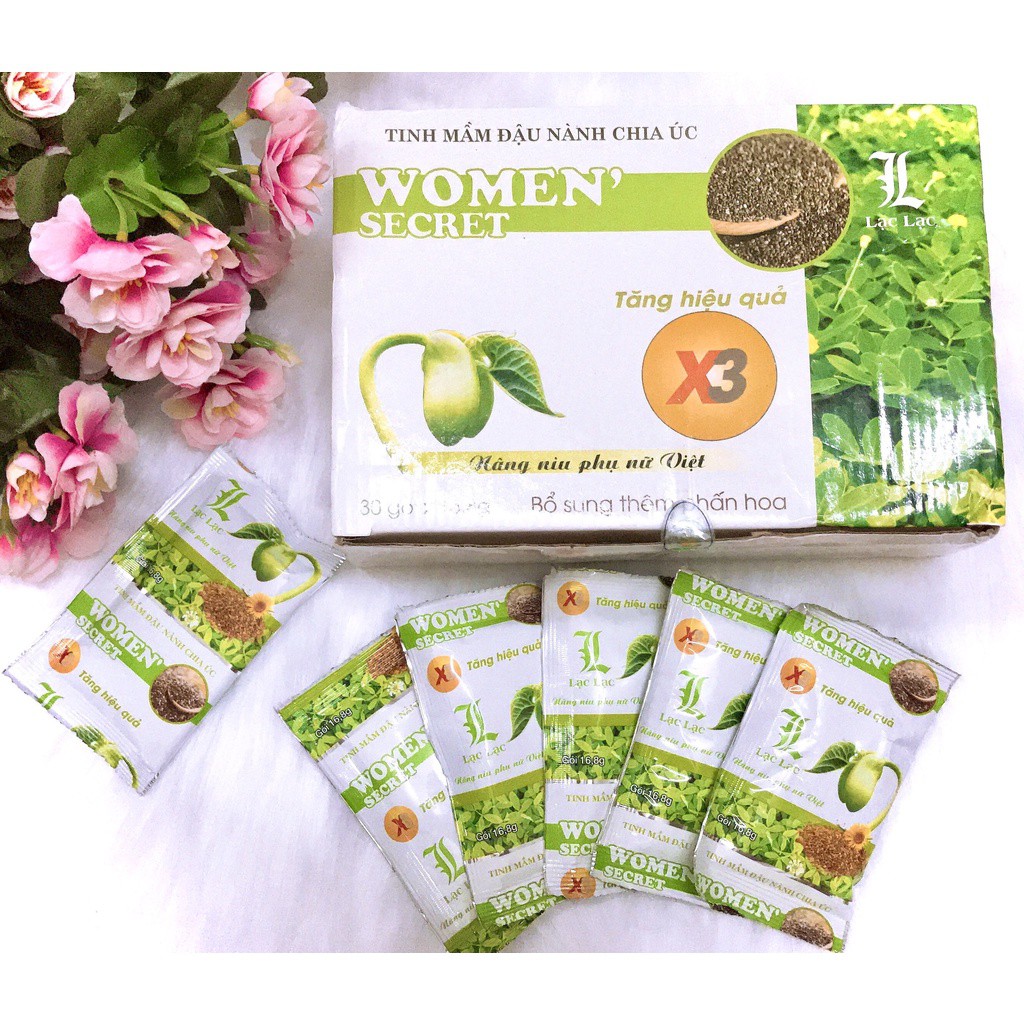 TINH MẦM ĐẬU NÀNH HẠT CHIA ÚC _LẠC LẠC 1 Hộp 30 gói 600g