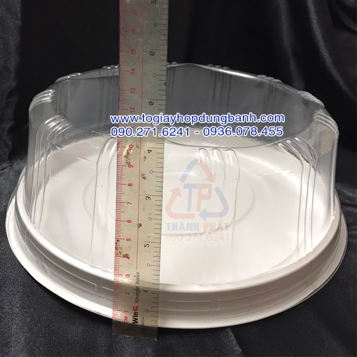 10 Hộp H122 đựng rau câu cá chép 24cm - bánh bông lan lớn