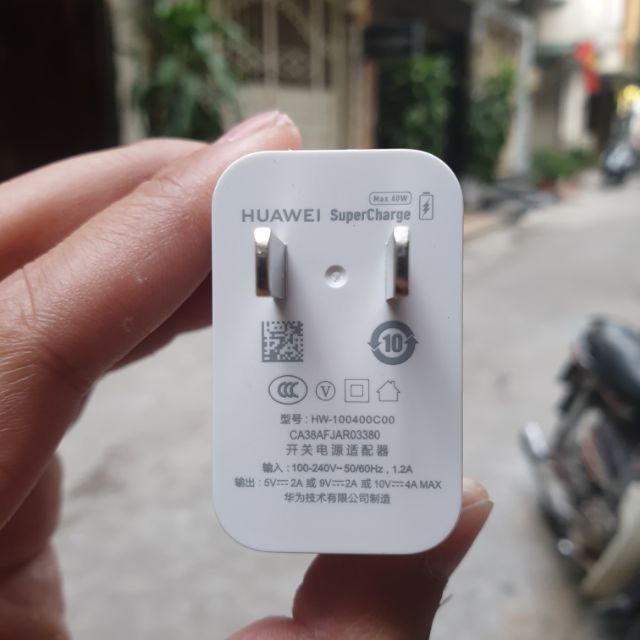 Bộ củ cáp sạc nhanh Super Charge Huawei Max 40W chính hãng