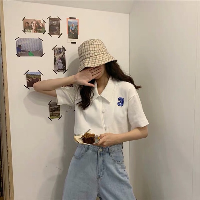 [ ORDER ] Áo croptop polo ulzzang