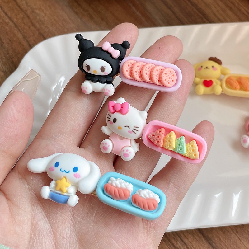 SANRIO Kẹp Tóc Mái Vịt Họa Tiết Hoạt Hình Dễ Thương Cho Bé