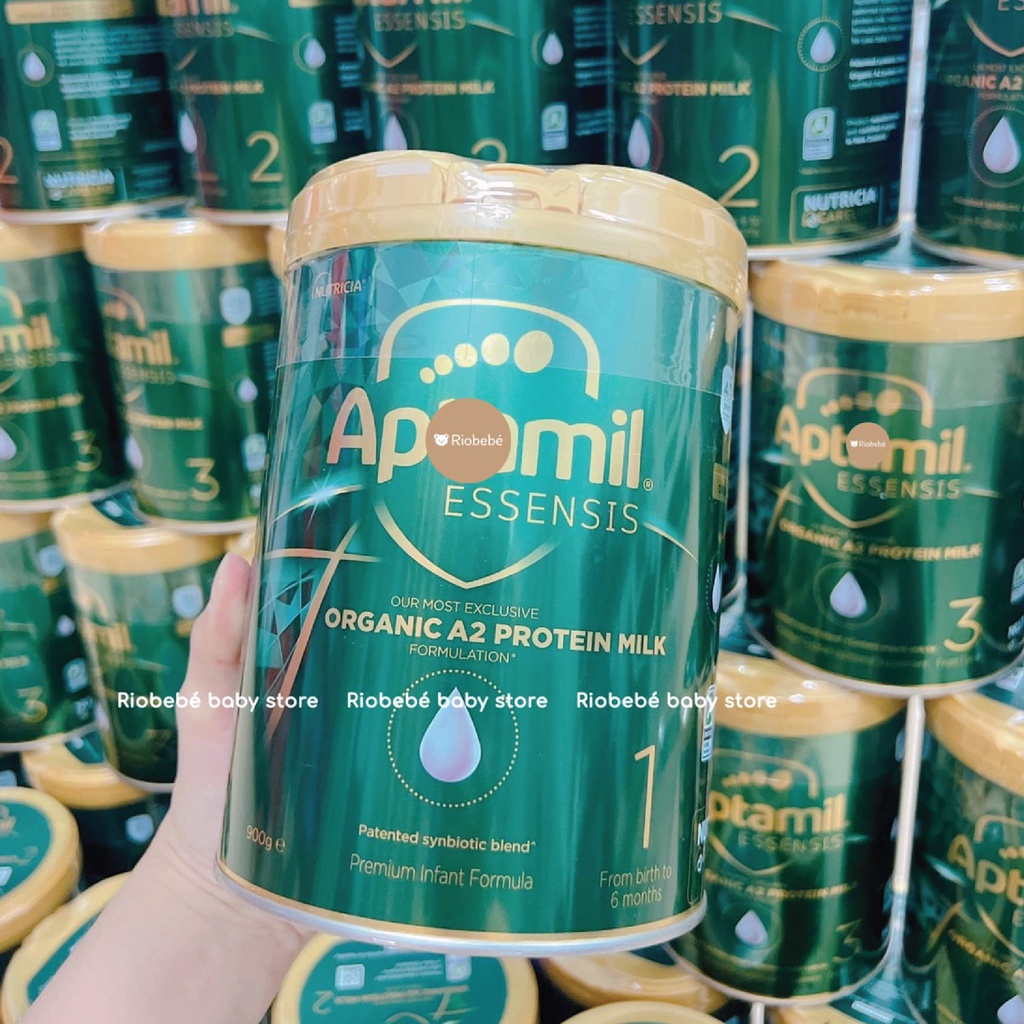 Sữa Aptamil Essensis Protein A2 hữu cơ 900g đủ 3 số 1 2 3 [Hàng chuẩn Air - Nội địa Úc]