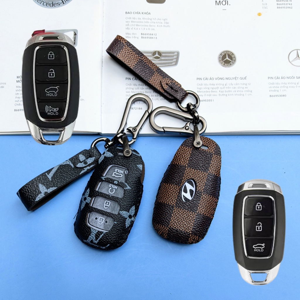 Bao Da Chìa Khóa Hyundai  Accent,Hyundai Santafe,Hyundai Kona (HCM Móc D)