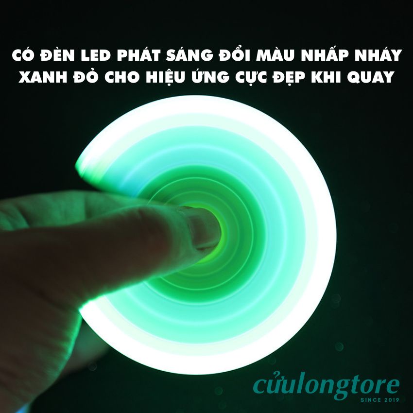 Con Quay Vô Cực Bút Quay Nghệ Thuật Phát Sáng, Spiner bút bi viết mực bản nâng cấp quay thần tốc mới có nắp