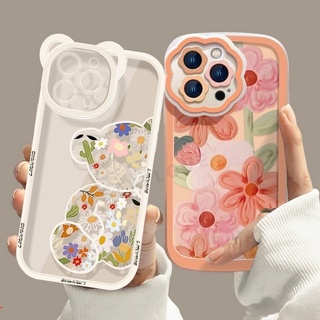 Ốp Điện Thoại Mềm Trong Suốt Họa Tiết Hoa Cho IPhone 11 12 13 Pro MAX X XR XS MAX 12Pro 7 8plus