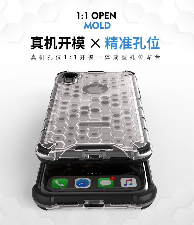 Ốp lưng mới cho iPhone 7Plus 8Plus 6 Plus Honeycomb Tujia Airbag đến trường hợp trong suốt uy tín