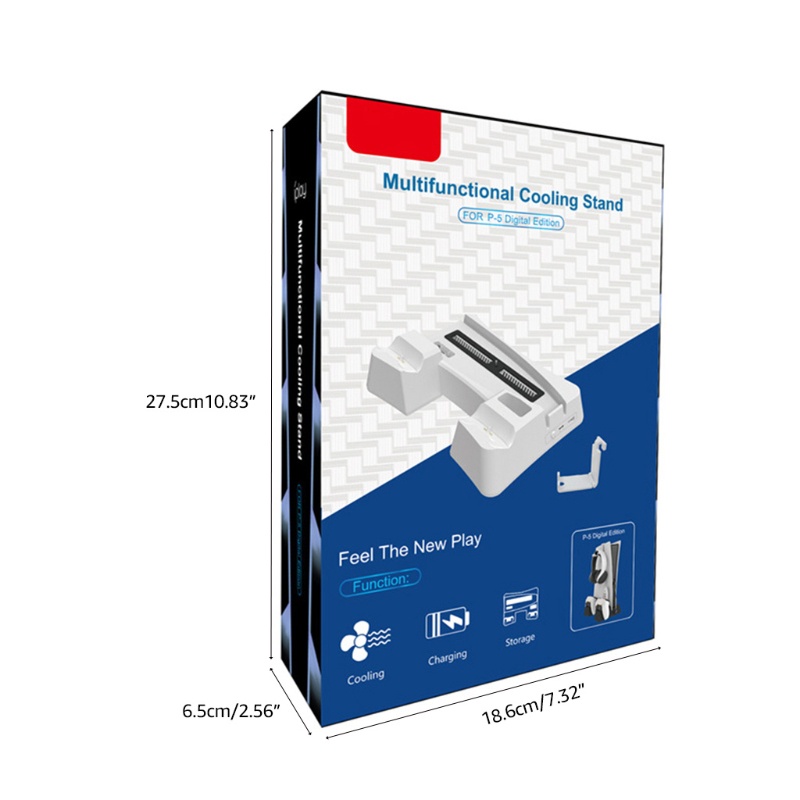 Giá Đỡ Đứng Kèm Quạt Tản Nhiệt Cho Tay Cầm Chơi Game PS5 Digital Edition