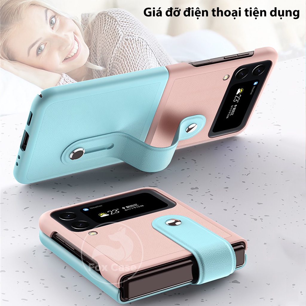 Ốp Z Flip 4, Z Flip4 có dây đeo Bespoke Edition, chống sốc, chống bám bẩn hiệu quả - Fox Case
