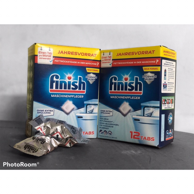Vệ sinh máy rửa bát, Viên vệ sinh máy Finish Hộp 12 viên hàng Đức 2021