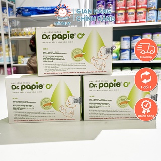 Gạc rơ lưỡi Dr.Papie chính hãng, hết nấm lưỡi, tưa lưỡi hộp 30 cái