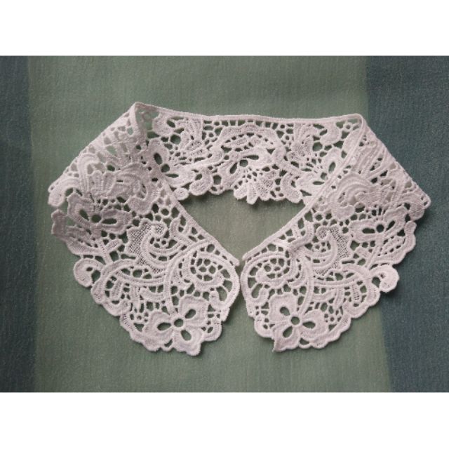 Cổ áo ren + Bâu áo + Lá cổ