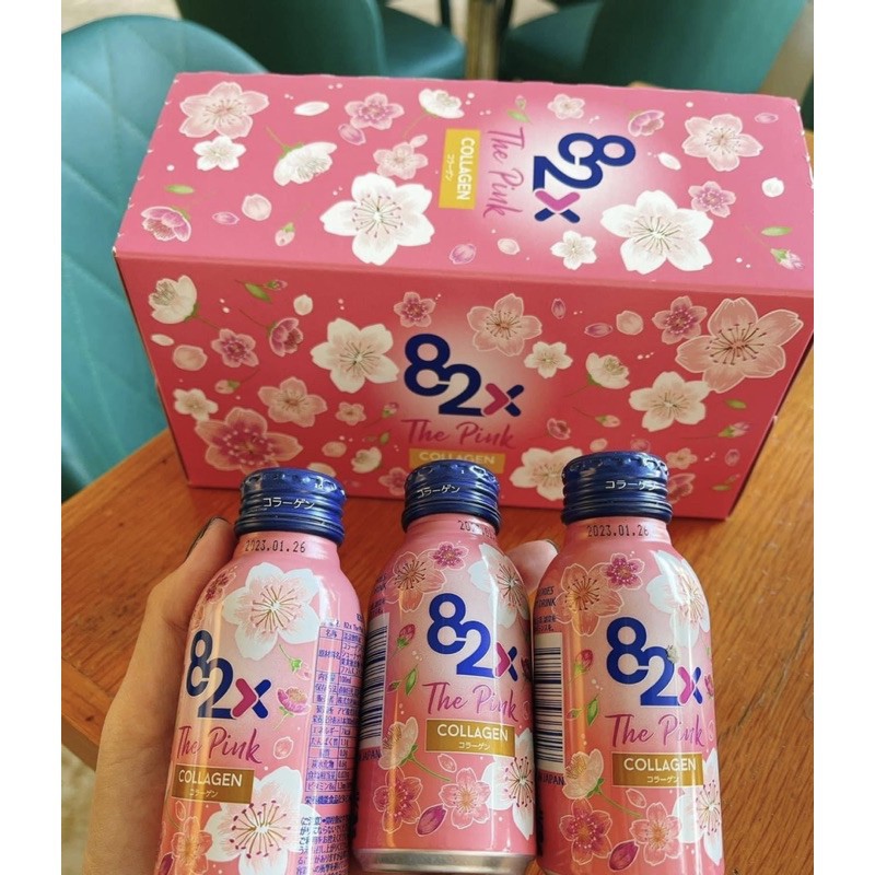 The Collagen 82x The Pink Nước uông làm đẹp da, hàm lượng 1000mg nhật bản