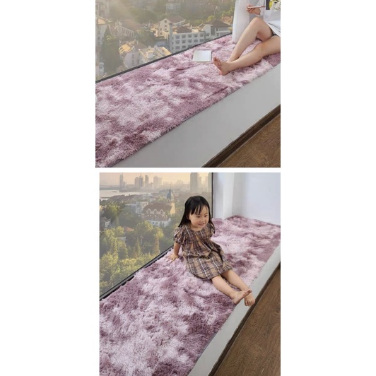 Thảm lông trải sàn 50x1m6 trang trí nhà cửa - trải chân giường - lót phòng - decor phòng ngủ phòng khách
