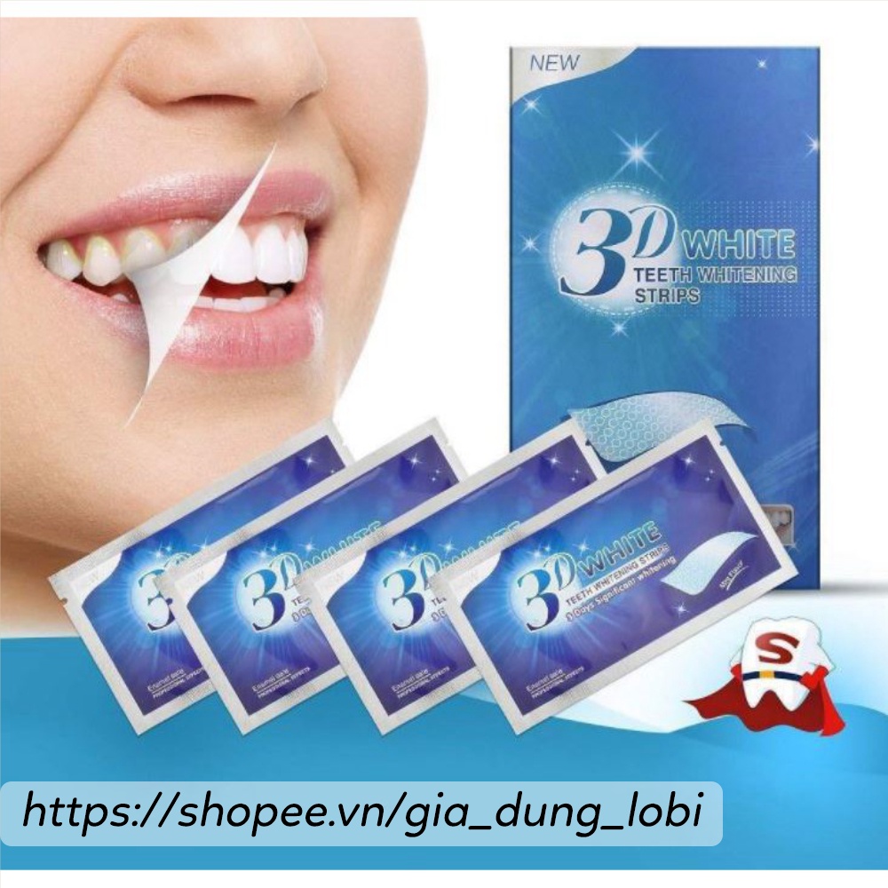 Miếng dán trắng răng 3D White Teeth Whitening Strips Hộp 7 gói