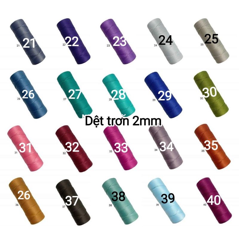 Sợi dệt trơn 2mm (cuộn 130gr)