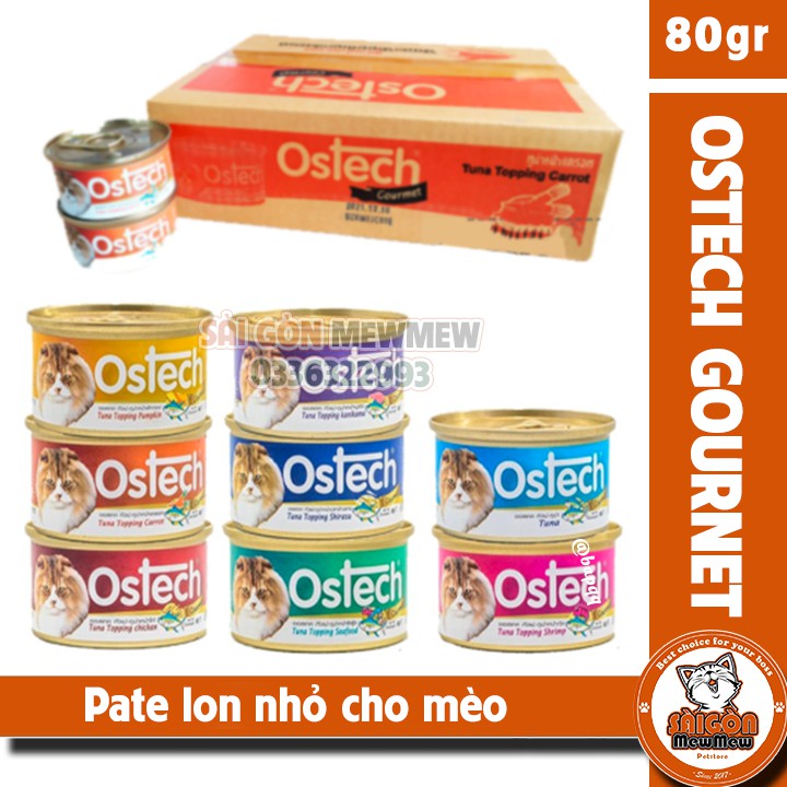 PATE LON NHỎ OSTECH GOURMET cho mèo 80gr