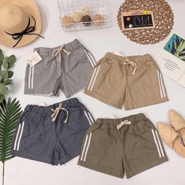 Short viền 2 sọc, có dây rút eo