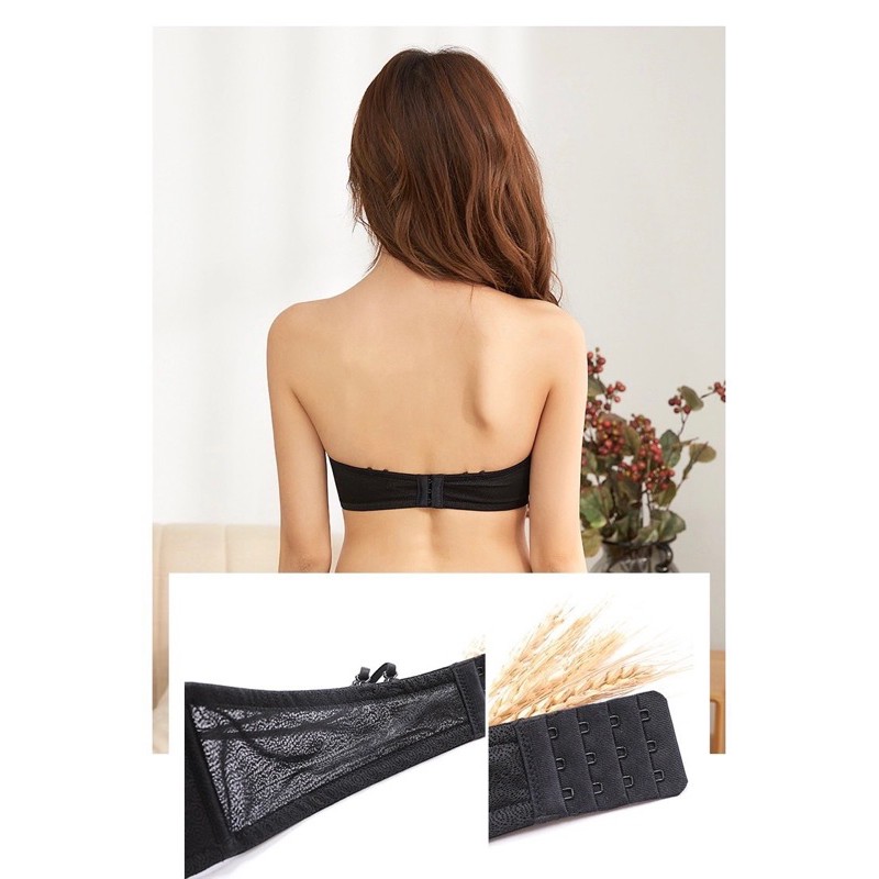 Áo Cup Ngực Không Dây Quả Ngang Dây Rút , Áo Ngực Không dây Chống tụt Nâng đẩy