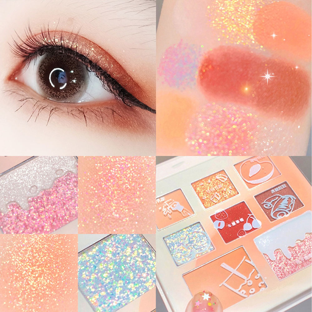 Bảng phấn mắt DIKALU 8 màu lấp lánh dành cho người mới bắt đầu