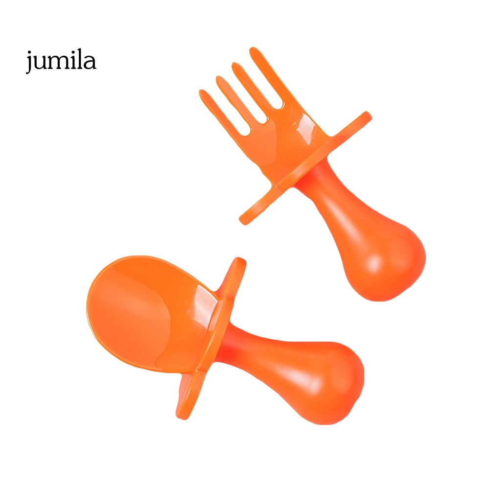 Bộ 2 Muỗng Nĩa Tay Cầm Ngắn Cho Bé