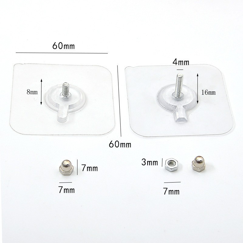 4PCS Móc Treo Đồ Dán Tường Ousuwo Phong Cách Bắc Âu