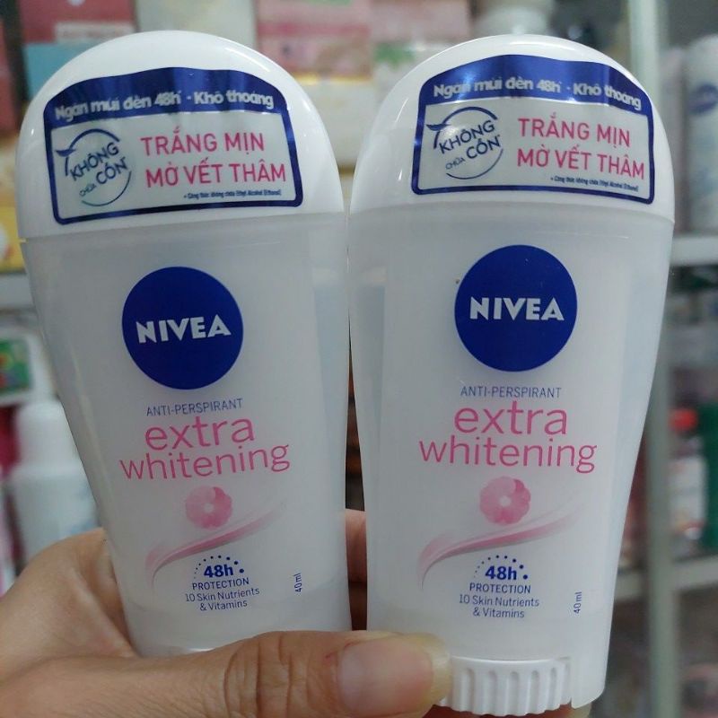 SÁP NGĂN MÙI NIVEA EXTRA WHITENING 40ML, NÁCH TRẮNG MỊN MỜ VẾT THÂM