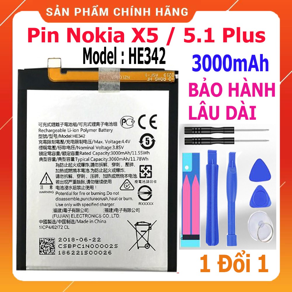 Pin Nokia X5 / 5.1 Plus 🔥 HÀNG ZIN CHÍNH HÃNG 🔥 Bảo hành lâu dài