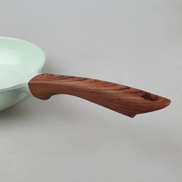 Chảo đúc chống dính 28cm sâu 6.8cm đáy từ 7 lớp men đá xanh ngọc sâu lòng Green Cook GCP06-28IH dùng cho mọi loại bếp