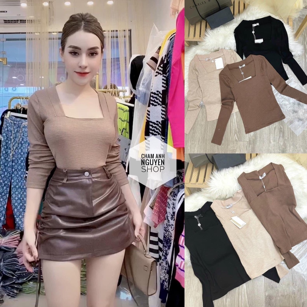 Chân Váy Da Nhúm 2 Bên Hông Ms9942_Xưởng May Quang Anh