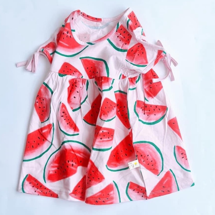 Đầm thun cotton babydoll bé gái MINTSCLOSET Mint's Closet hình hoa cho bé 1 2 3 4 5 tuổi - GV0034