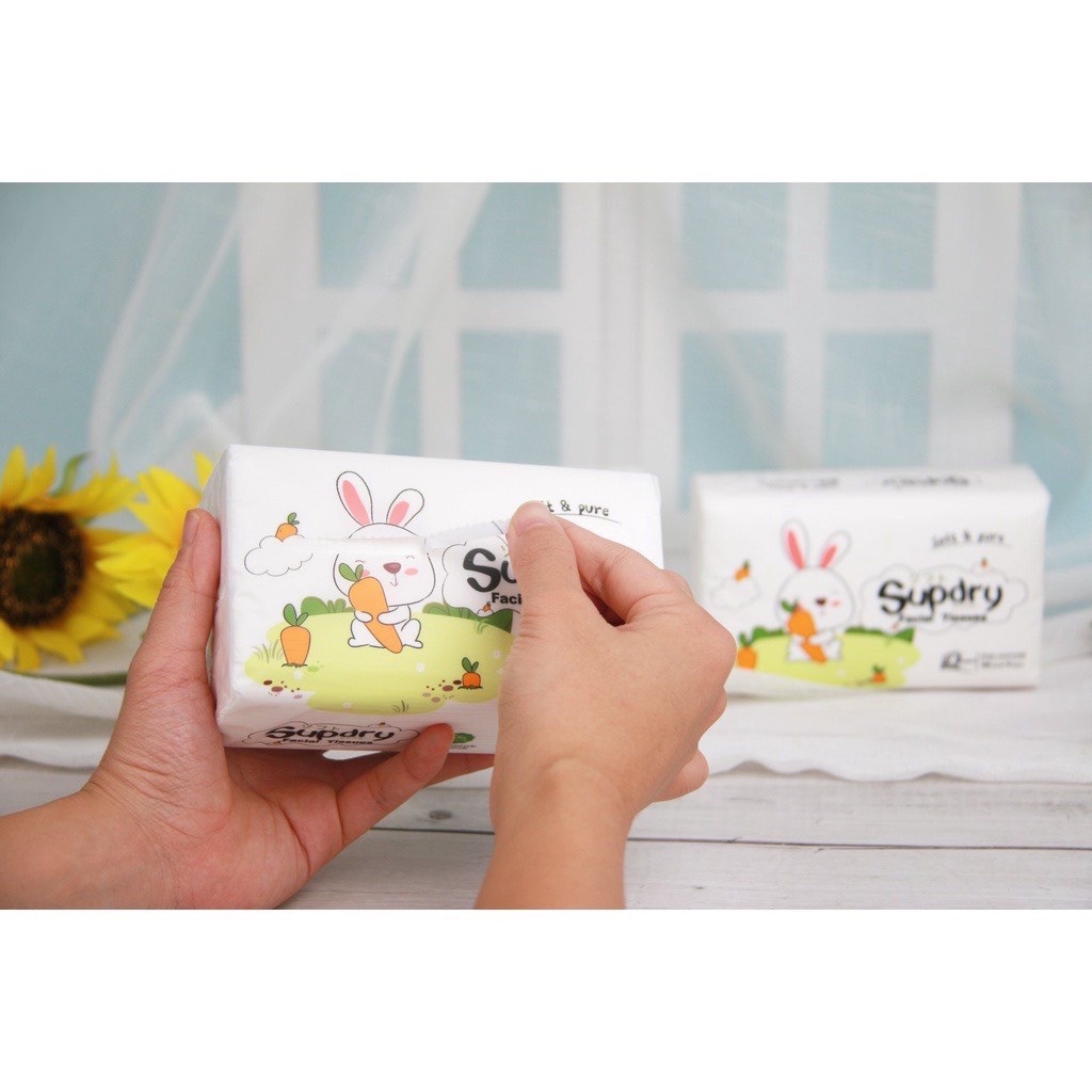 Khăn giấy khô Supdry cao cấp gói 110 tờ 3 lớp