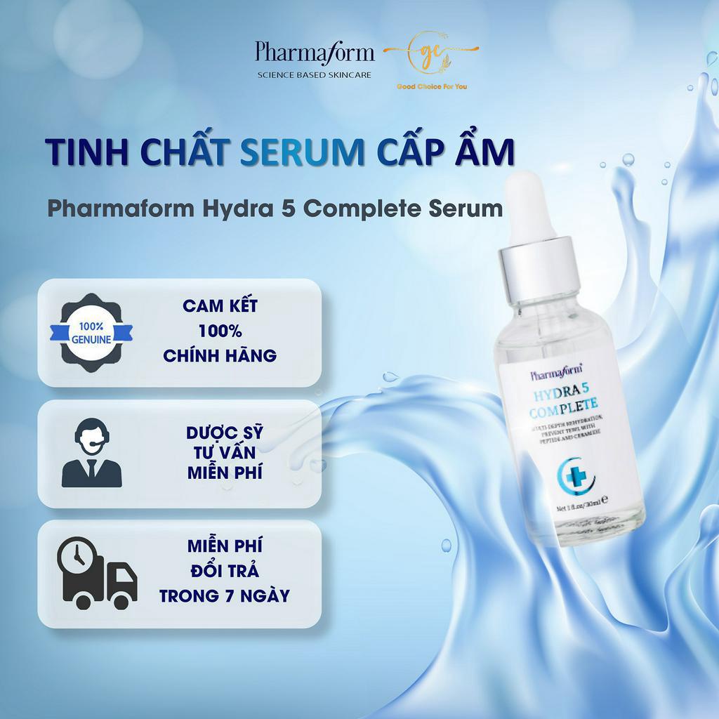 [Tinh chất phục hồi và cấp ẩm cho da] Pharmaform Hydra 5 Complete Serum 30ml