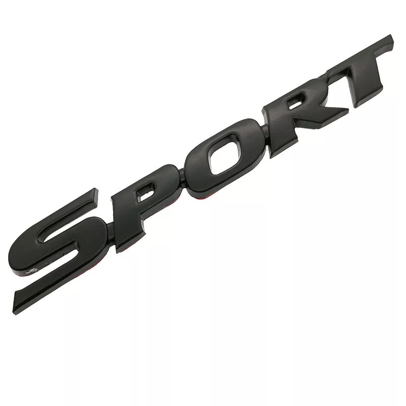 Tem chữ sport kim loại dán xe ô tô
