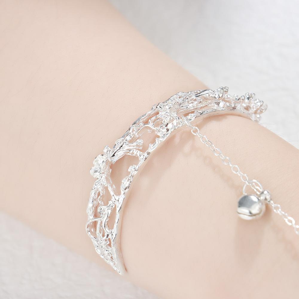 EUTUS Vòng Tay Phối Chuông Hình Bướm Phong Cách Trung Hoa Cổ Điển Xinh Xắn Dành Cho Nữ