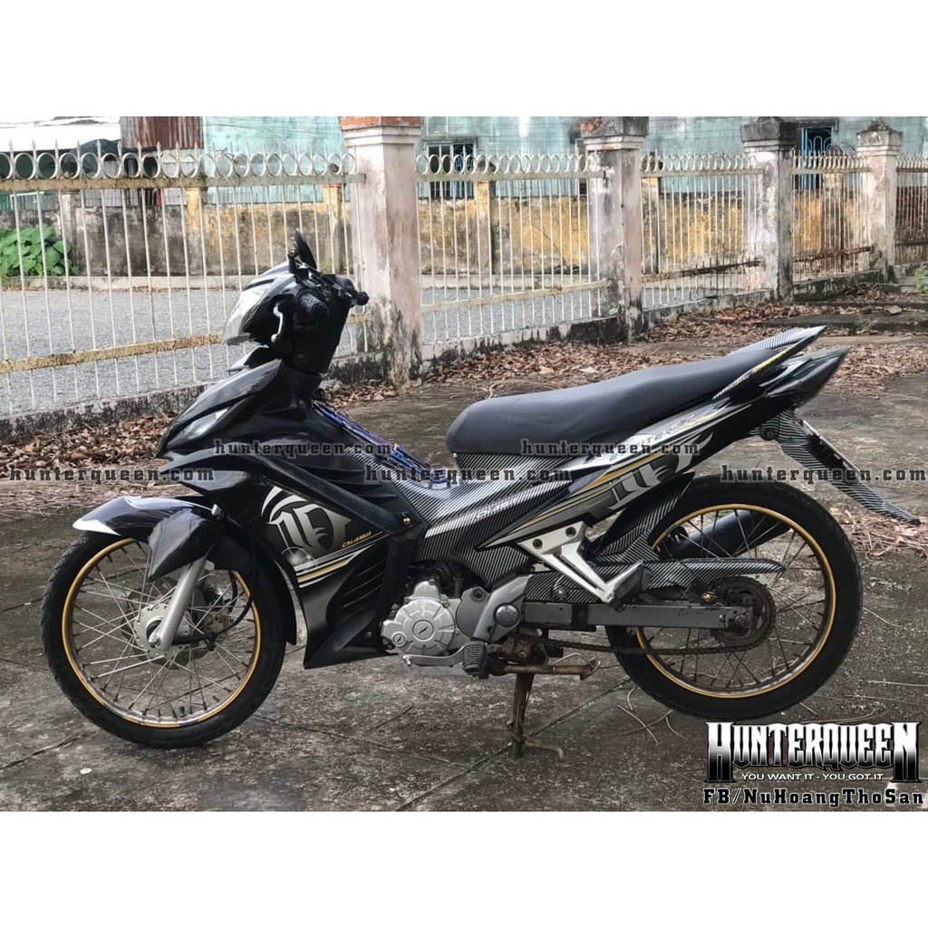 Tem rời Exciter 135 đen trắng LC. Sản phẩm cao cấp không bay màu, độ dính cao