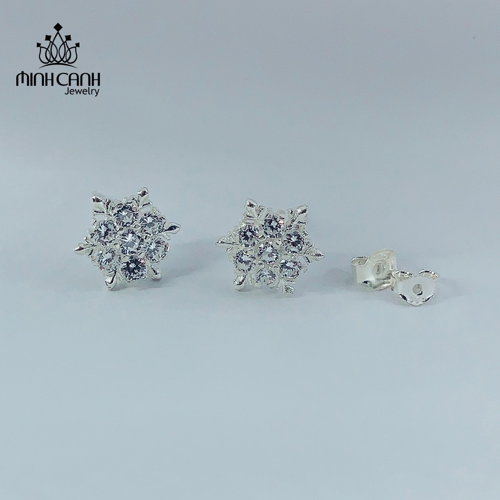 Bông Tai Hoa Tuyết Bằng Bạc - Minh Canh Jewelry