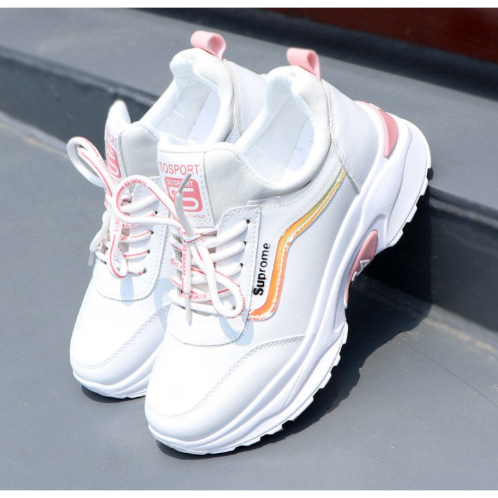 Giày sneaker nữ MS007 (trắng hồng)