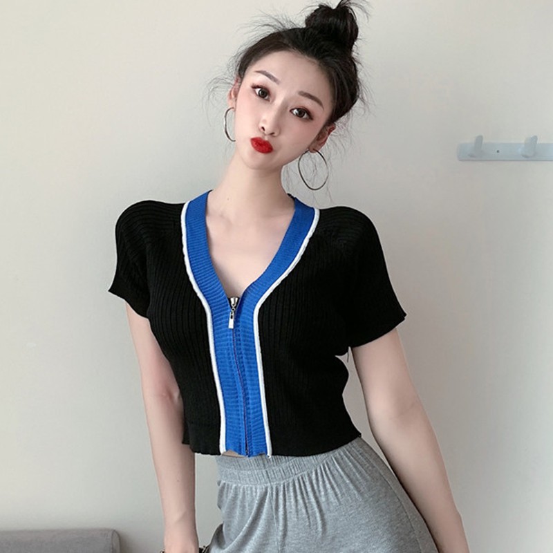 Áo Khoác Cardigan Dáng Ngắn Cổ Chữ V Thời Trang Cho Nữ | BigBuy360 - bigbuy360.vn