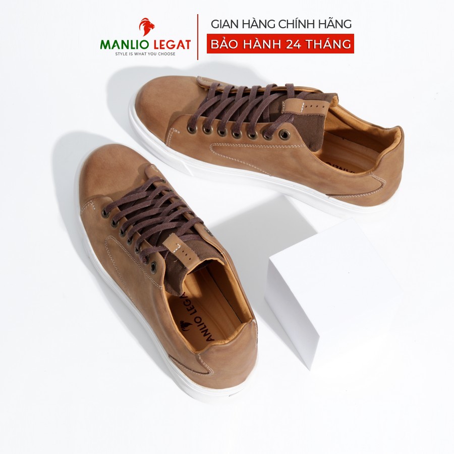 Giày Sneaker nam da thật Manlio Legat màu nâu sáp G6351-BN | BigBuy360 - bigbuy360.vn
