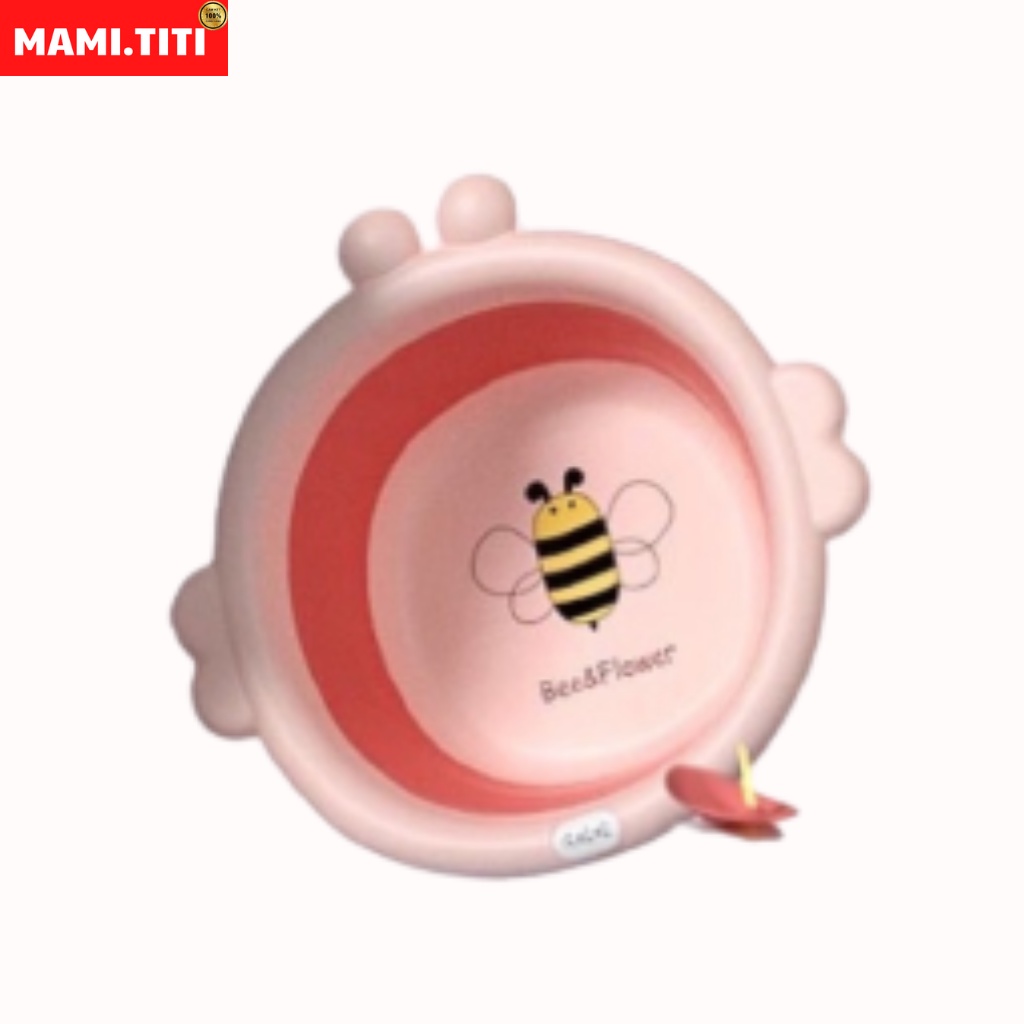 Chậu rửa mặt gấp gọn, [ SILICON ] CHẬU RỬA MẶT GẤP GỌN HÌNH ONG CHO BÉ