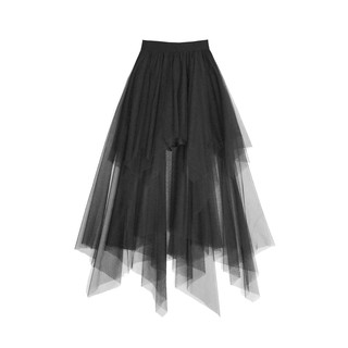 Chân váy tutu lưới mullet đen